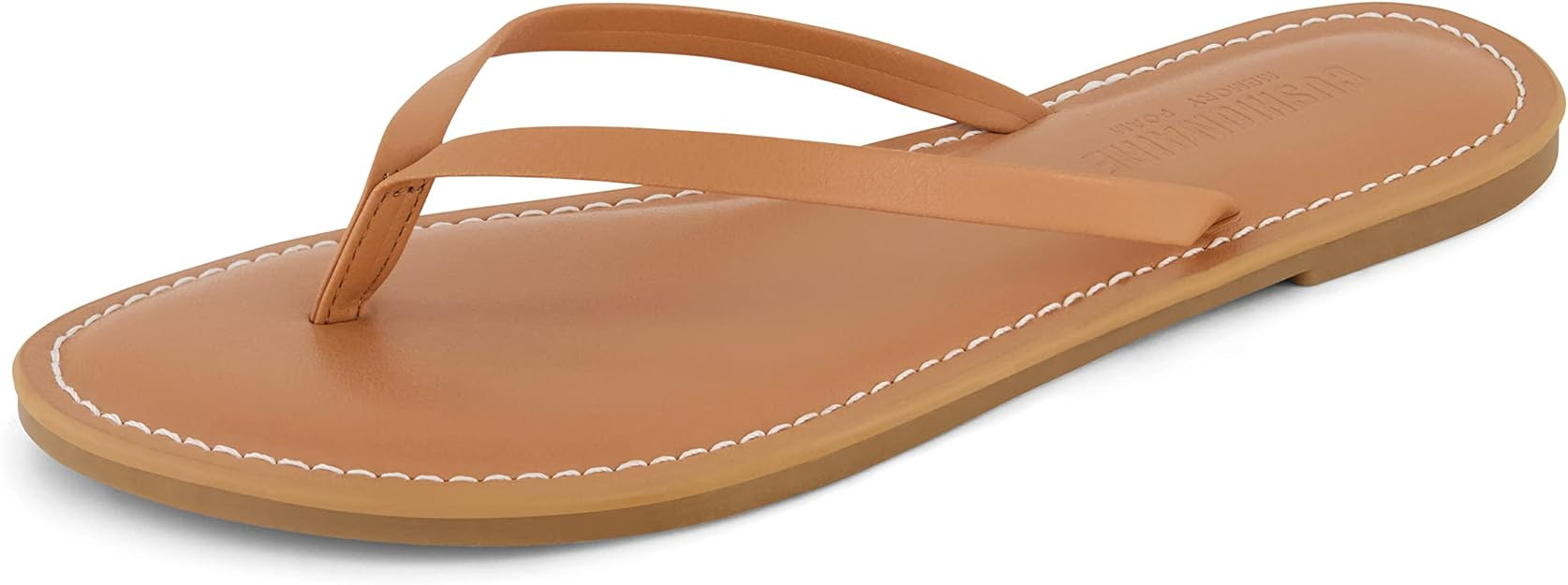 Cushionaire Women's Cora Flat Flip Flop Sandal with +Comfort | Amazon (US)