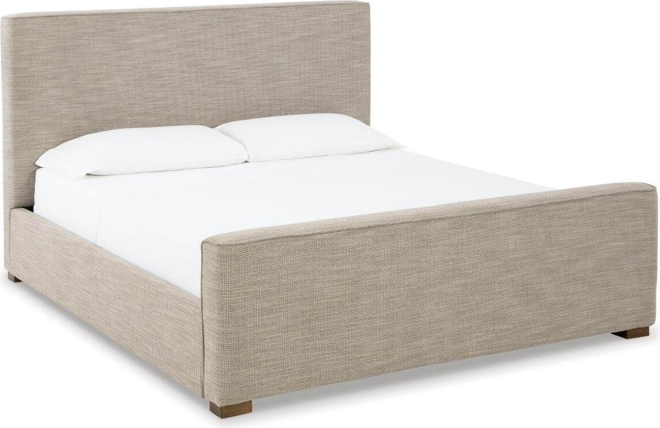 Dakmore Brown King Upholstered Panel Bed - 1StopBedrooms | 1stopbedrooms