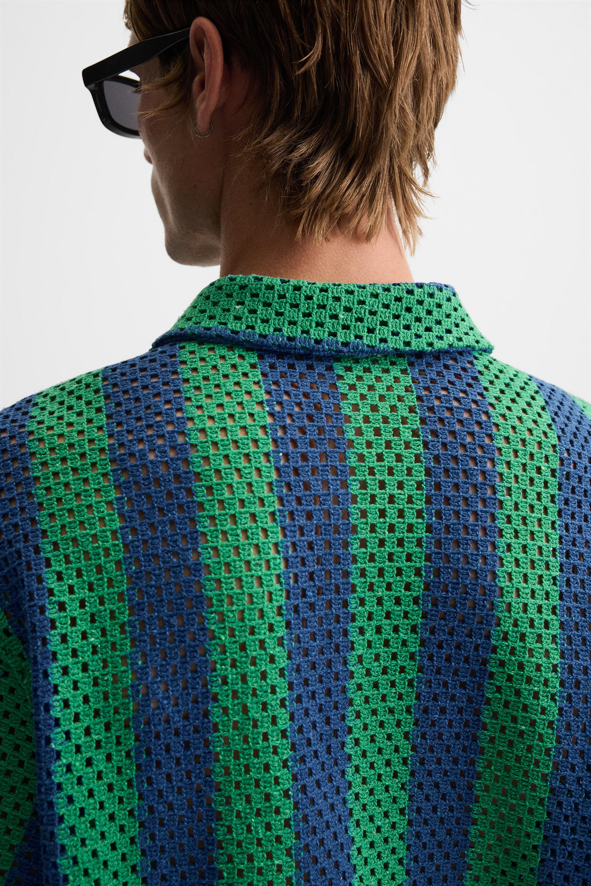CROCHET TEXTURED SHIRT | Zara US