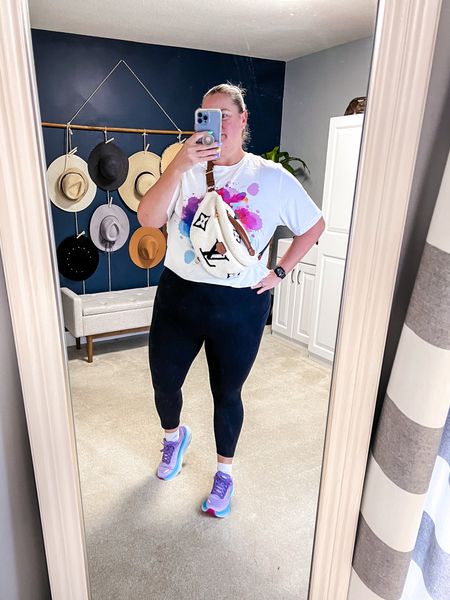 Casual cropped leggings outfit with a watercolor graphic tee, Sherpa bum bag, and colorful sneakers. 

Size 18
size 20 
Plus size activewear 
Plus size athleisure 
Plus size outfit
Spring sneakers 
Spring shoes 
Spring activewear 

#LTKplussize #LTKstyletip #LTKActive