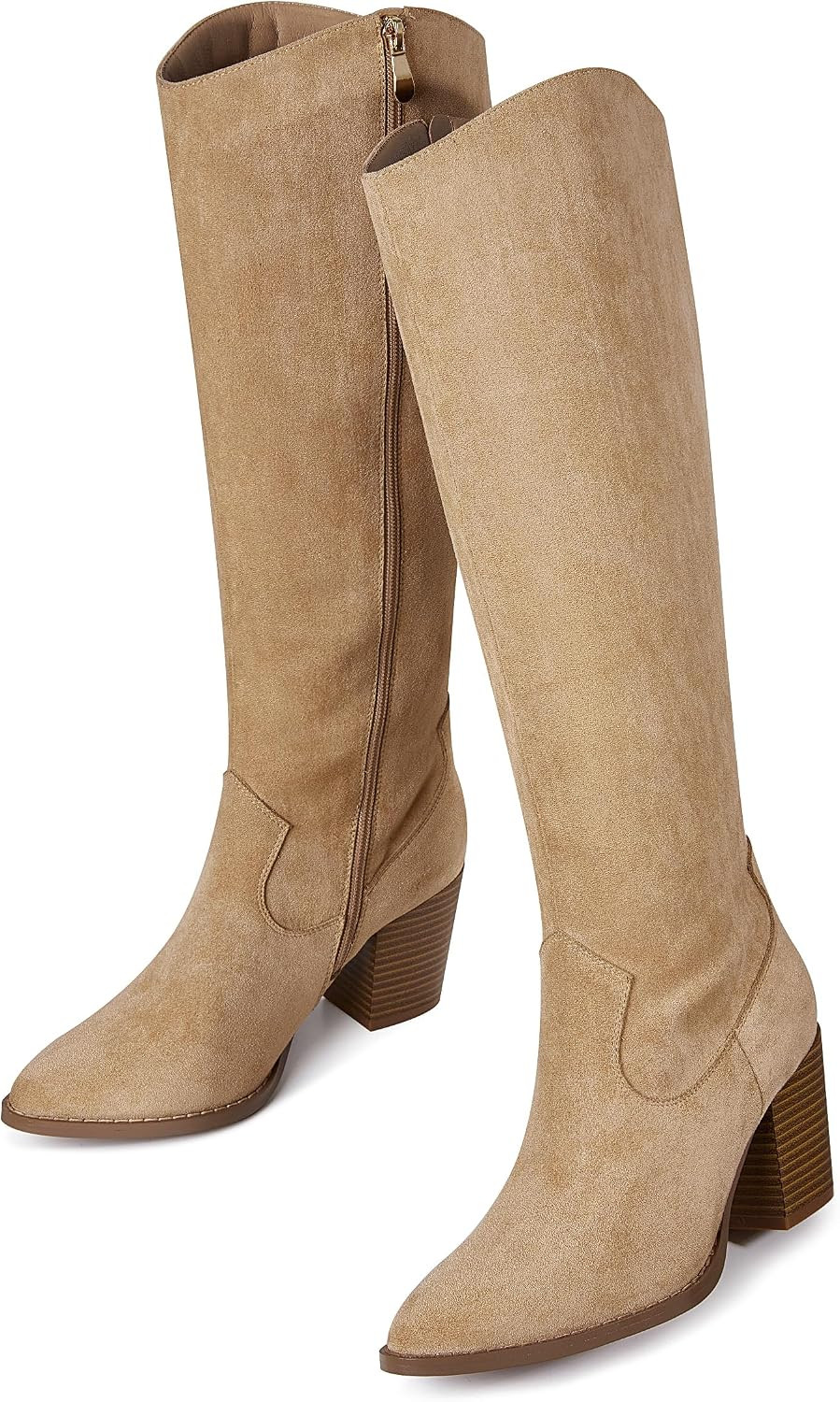 Womens Knee High Fall Boots 2026 Suede Tall Boots Party Dress Zip | Amazon (US)