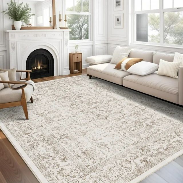 BERTHMEER 8'x10' Oriental Area Rugs Washable Vintage Rugs for Living Room Farmhouse Dining Room O... | Walmart (US)