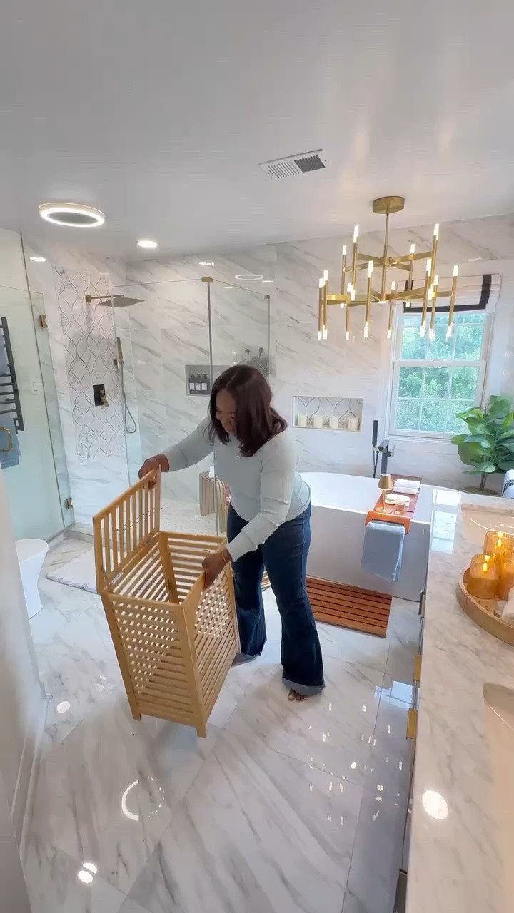 Arden wooden accents In your bathroom gives that at home spa vibe

#LTKHome #LTKSaleAlert