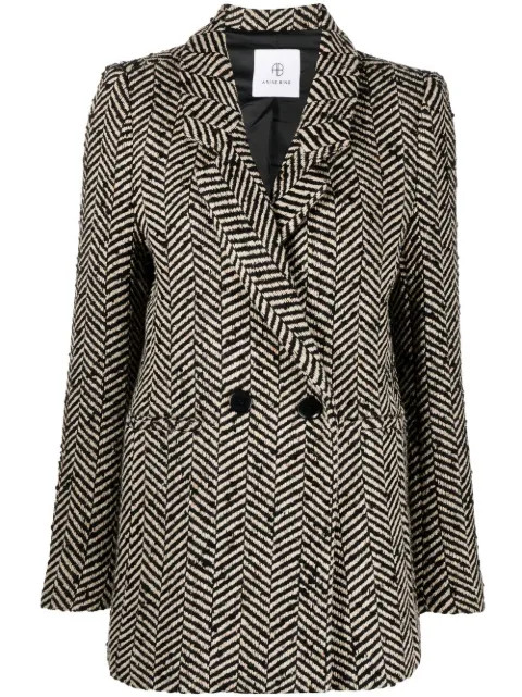 ANINE BING notched-lapel double-breasted Jacket - Farfetch | Farfetch Global