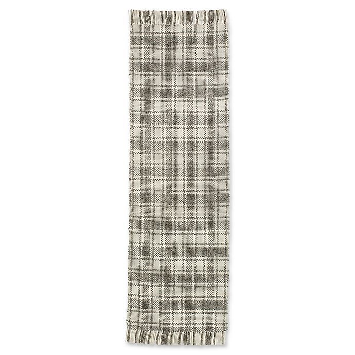 Bee & Willow™ Home Camden Plaid 2'3 x 7' Runner in Grey/Ivory | Bed Bath & Beyond