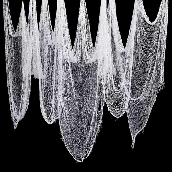 Halloween Gauze - 48x240in, Creepy Cloth for Haunted Houses Halloween decorations, White | Amazon (US)