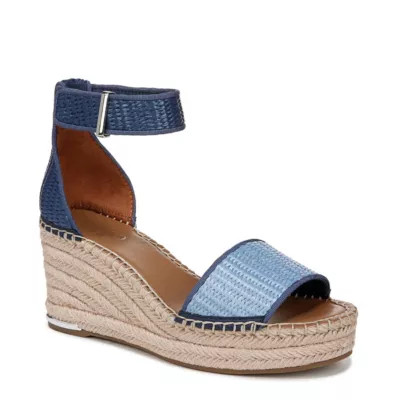 Franco Sarto Franco Clemens Espadrille Wedge Sandal, Blue, 8.5M | Belk