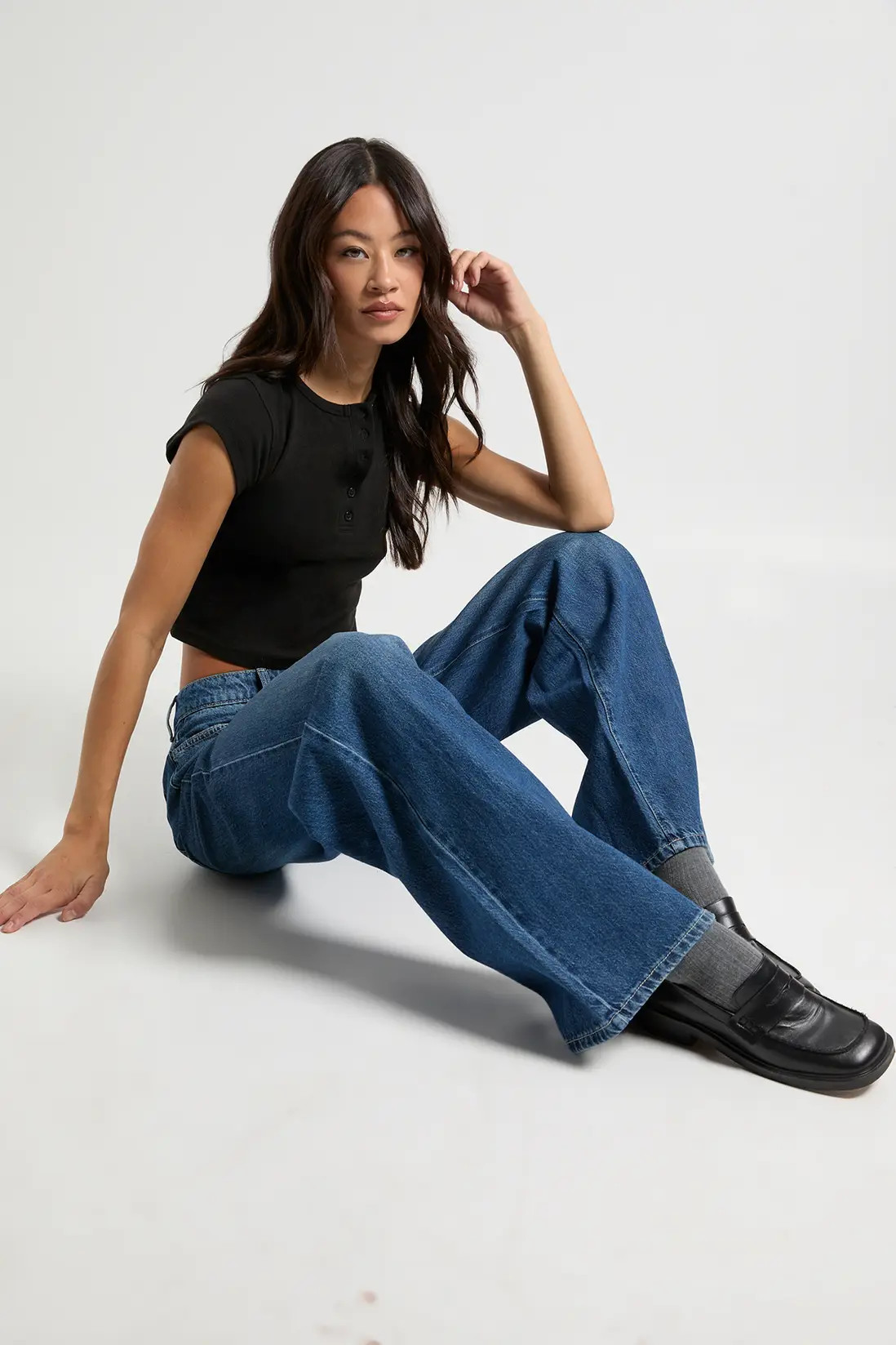 Tall Basics High Waist Wide Leg Jean | Boohoo.com (UK & IE)