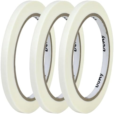 3 Pack White Masking Tape - Painters Tape 0.25 Inch Wide - Multi-Surface, Water Resistant, Indoor... | Amazon (US)