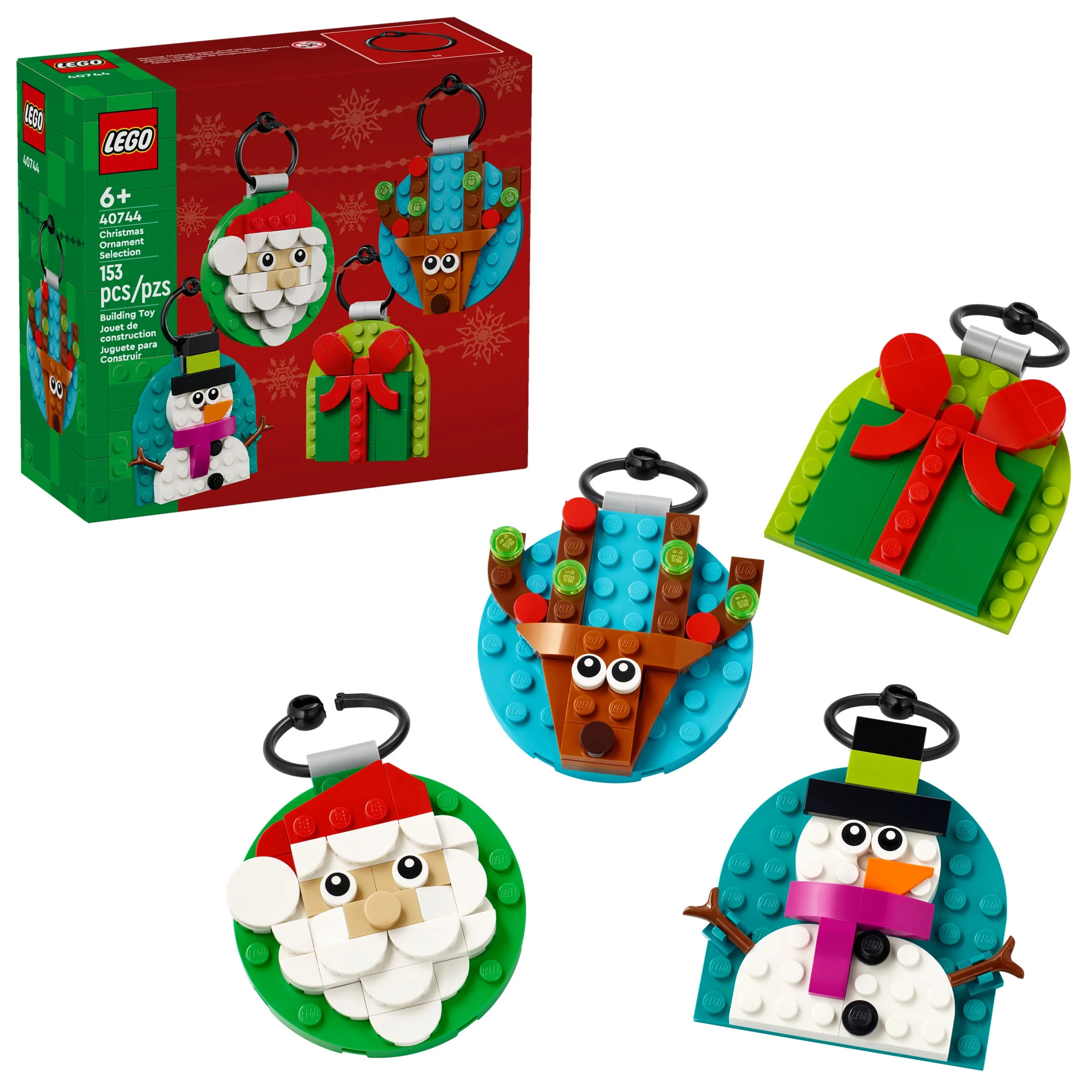 LEGO Christmas Ornament Selection Building Toys - Holiday Crafts for Family, Kids, Boys & Girls, ... | Walmart (US)