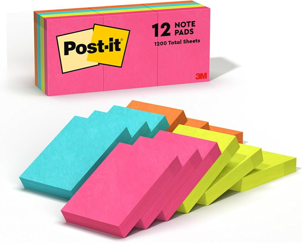 Post-it Mini Notes, 1.5x2 in, 12 Pads, America's #1 Favorite Sticky Notes, Poptimistic Collection... | Amazon (US)