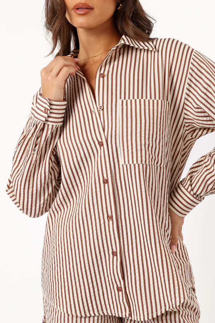 Kennie Top - Brown Stripe | Petal & Pup (US)