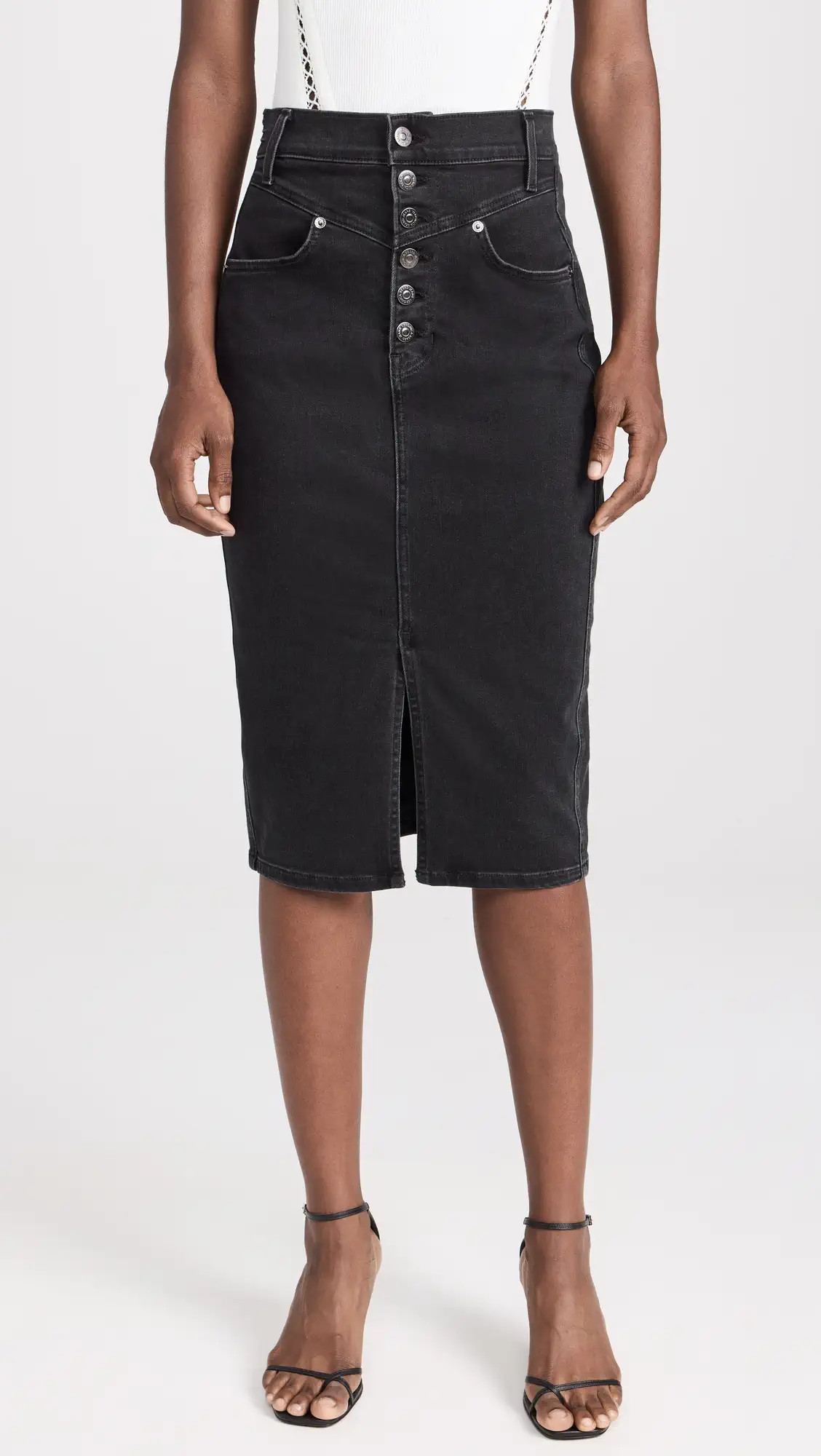 Veronica Beard Jean Herron Denim Midi Skirt | Shopbop | Shopbop