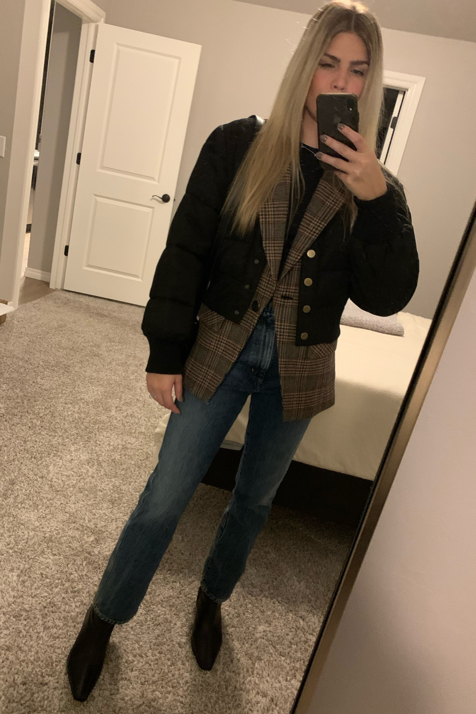 This pic doesn’t do my outfit justice! Obsessed with this Veronica Beard jacket. Elevates any outfit! 

Also, first time wearing these black booties out and they were so comfy! Such a staple for your wardrobe  

#LTKsalealert #LTKstyletip #LTKSeasonal