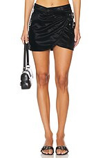 WeWoreWhat Faux Patent Leather Wrap Skirt in Black from Revolve.com | Revolve Clothing (Global)