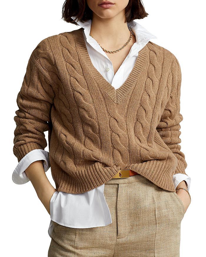 Cable Knit Wool Cashmere Sweater | Bloomingdale's (US)