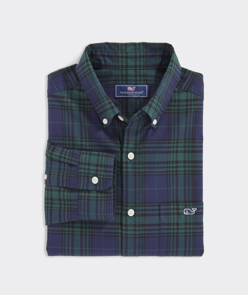 Cotton Twill Blackwatch Shirt | vineyard vines