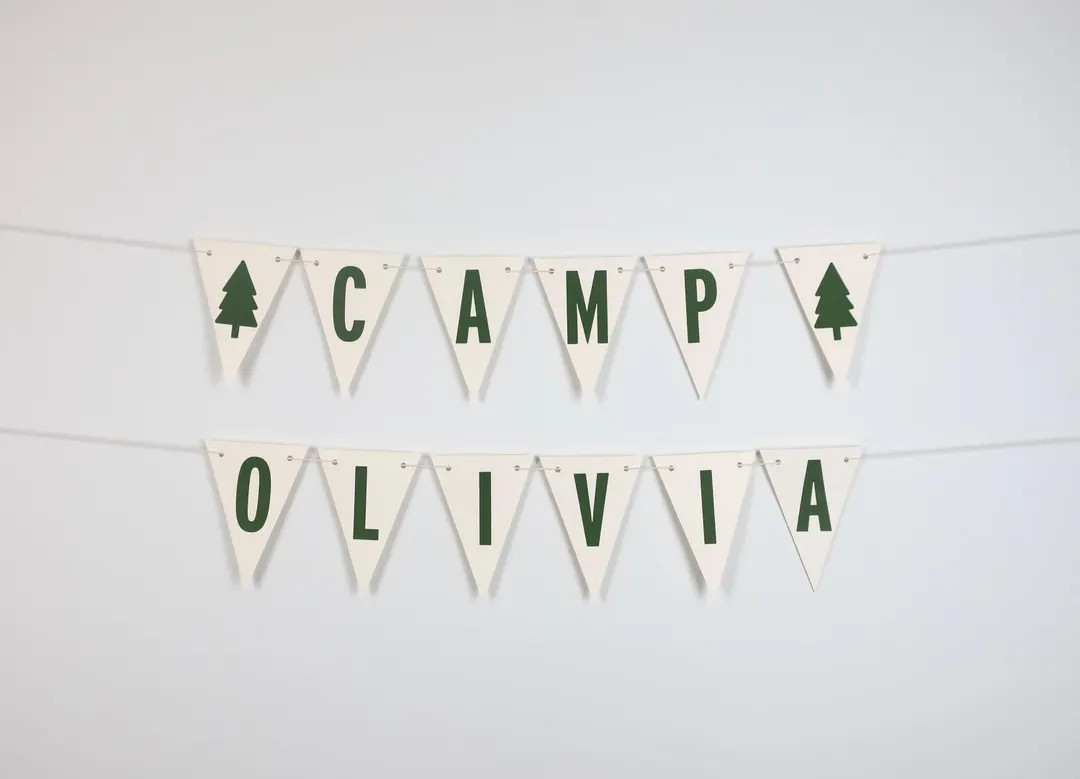 Custom Camp Banner – Happy Camper Birthday, Glamping Bachelorette, Troop Party - Rustic Party S... | Etsy (US)