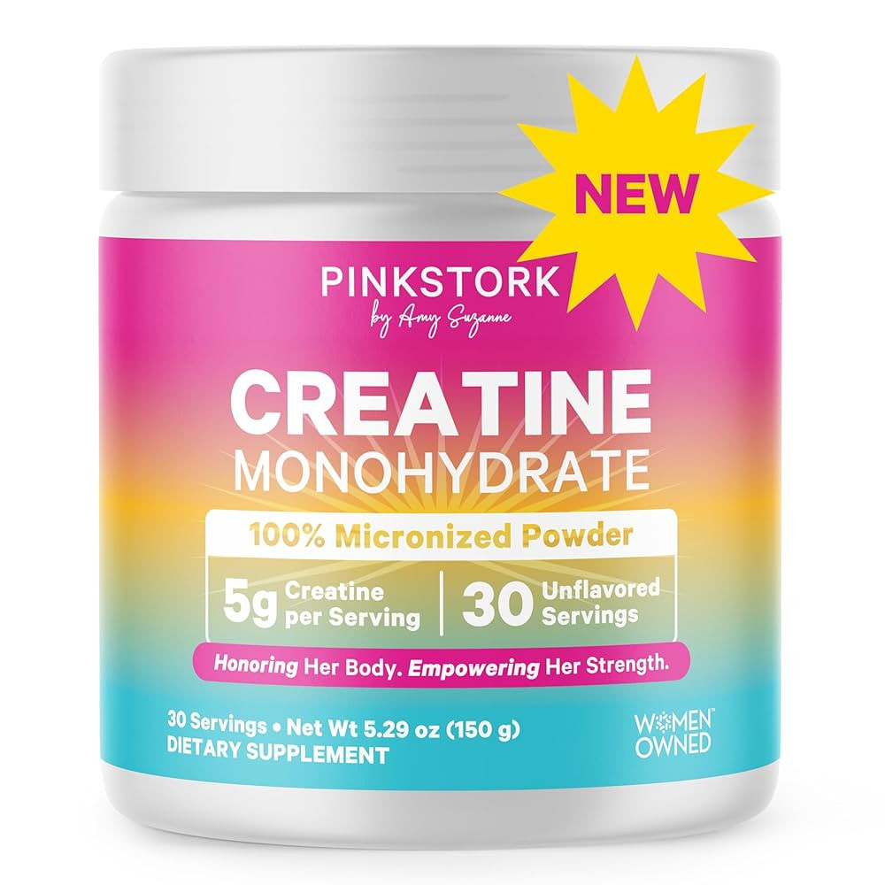 Pink Stork 5g Micronized Creatine Monohydrate Powder for Women - Support Muscles, Cellular Energy... | Amazon (US)
