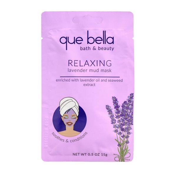 Que Bella Relaxing Lavender Mud Face Mask - 0.5oz | Target