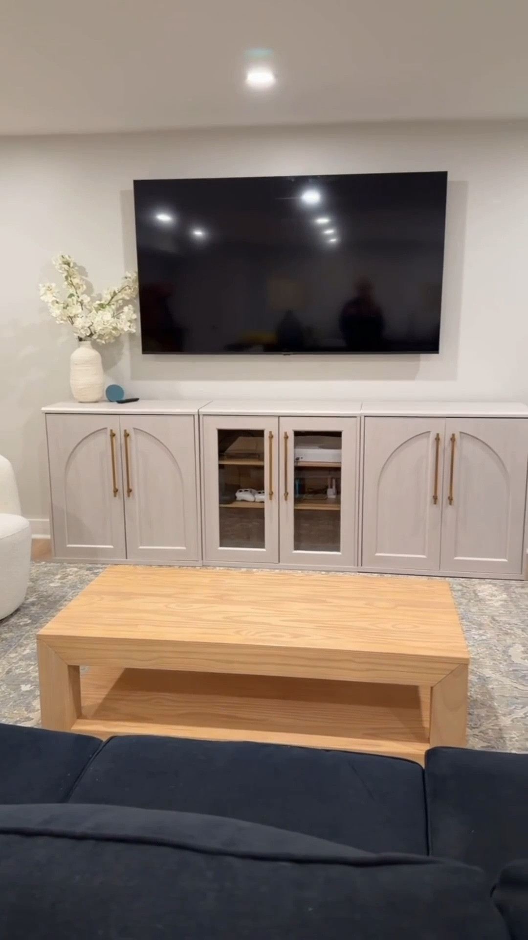 High end look at a fraction of the price! These cabinets make for a perfect console in our basement!

#LTKHome