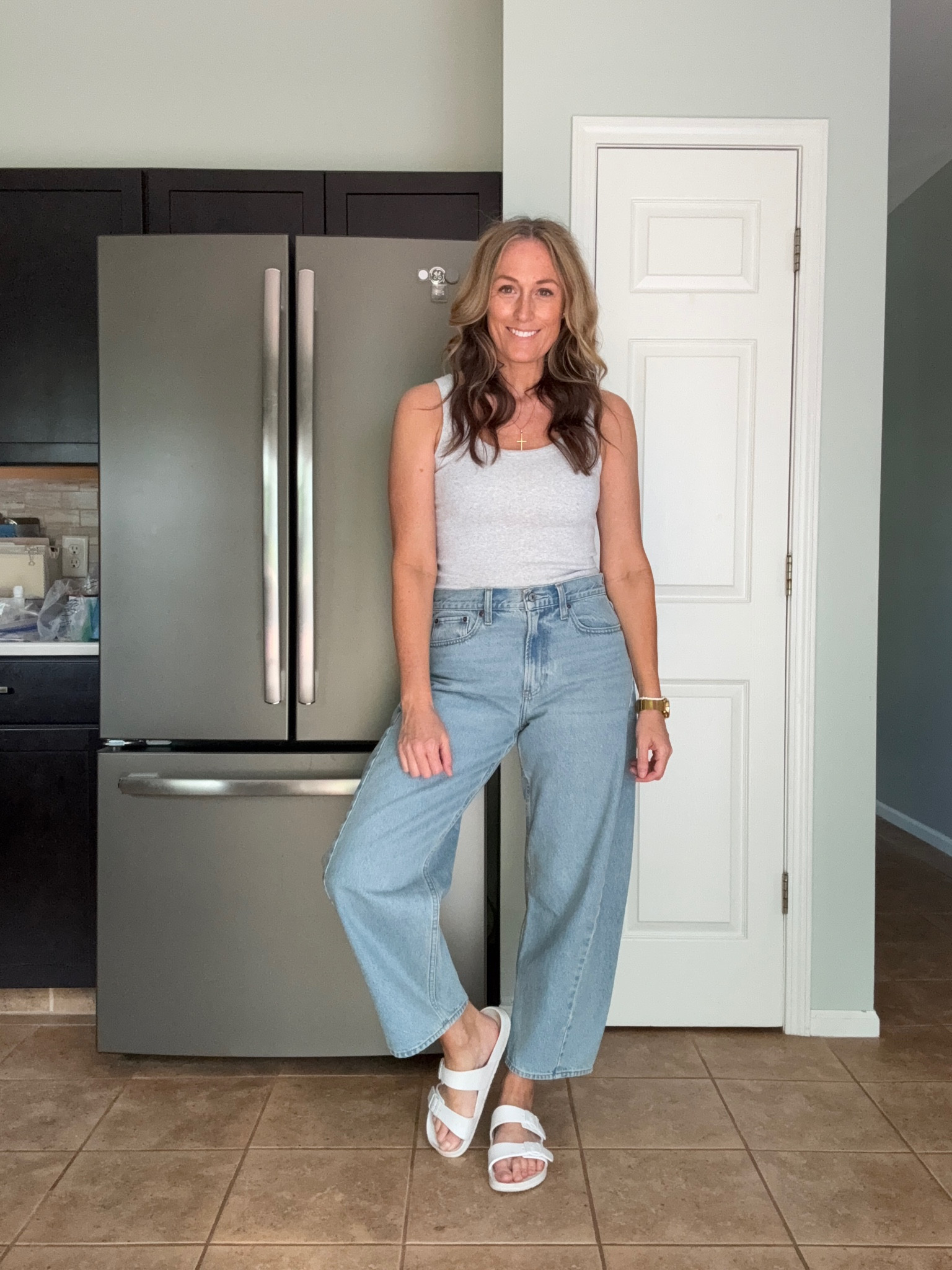 5/27/26 ✨ Tank is a small. Jeans are a 4 long.

Everyday outfits. Easy outfits. Easy outfit ideas. Neutral basics. Spring outfits. Spring outfit idea. Casual outfits. Basic mom outfit. Casual outfit idea. Casual outfit. Everyday outfit. Mom outfit. Street style. Casual mom outfit. Amazon fashion. Sports mom outfits. Sports mom outfit idea.

#LTKootd #LTKmomlife #LTKOver40