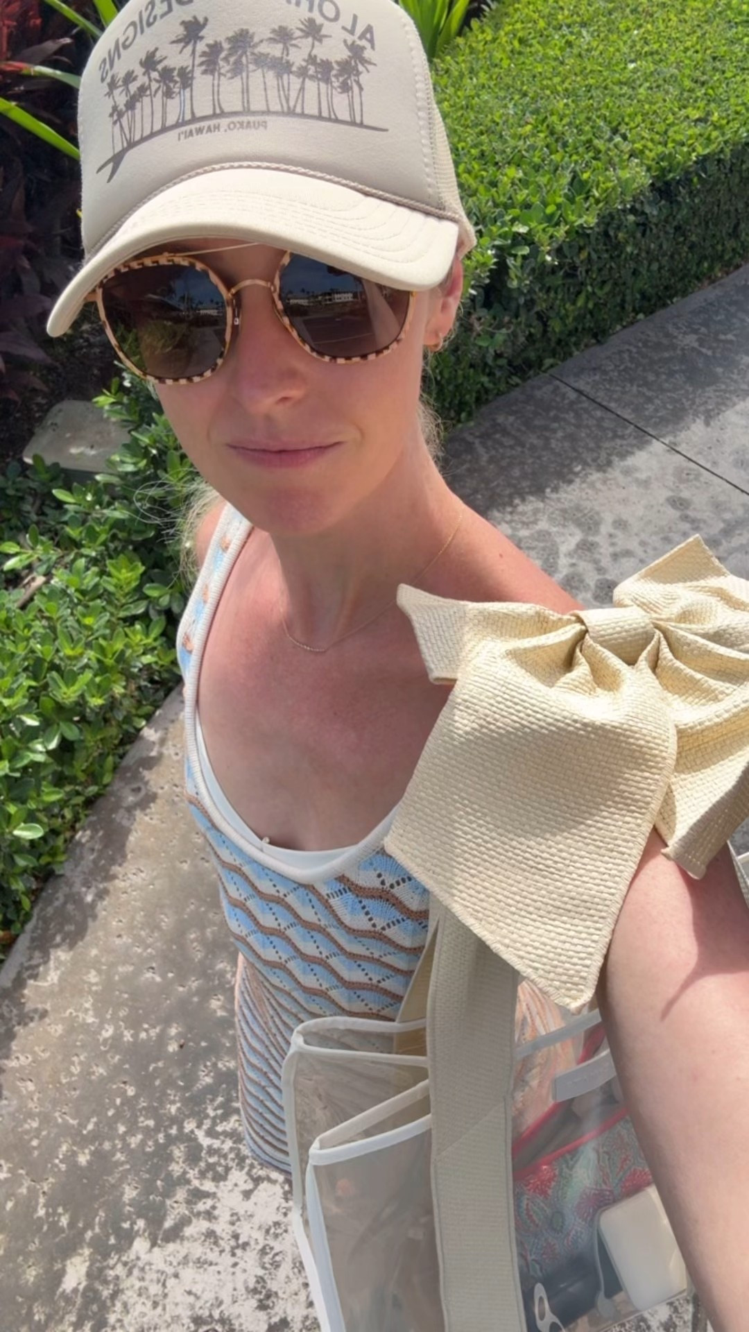 Knit Coverup dress beach bag vacation look