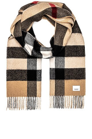 Burberry TB Half Mega Scarf in Archive Beige | FWRD | FWRD 