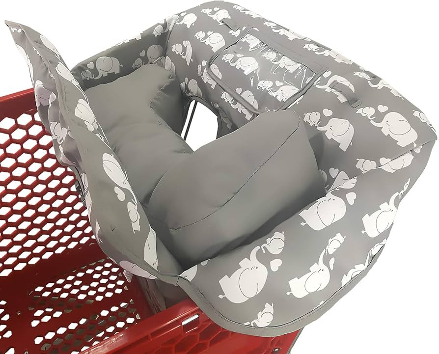 Soft Pillow Attached 2-in-1 Shopping Cart and High Chair Cover for Baby~Padded~Fold'n Roll Style~... | Amazon (US)