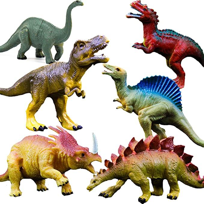 Realistic Dinosaur Figure Toys, 6 Pack 6'' to 7" Large Size Plastic Dinosaur Set for Kids and Tod... | Amazon (US)