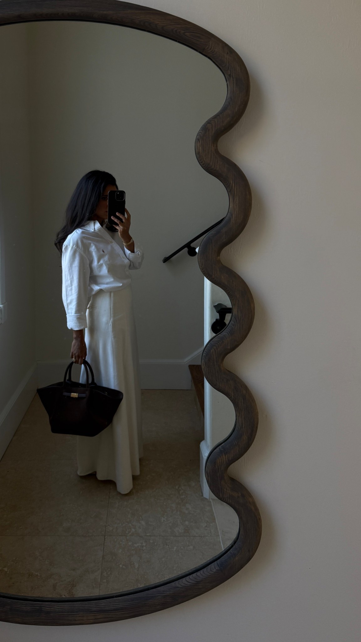 For all of my petite girlies I love getting boy Oxford Ralph Lauren shirts the fit is 🔥. I am wearing a Large for reference. Skirt is old from Dissh but I have the reformation one in my cart, it’s beautiful! 