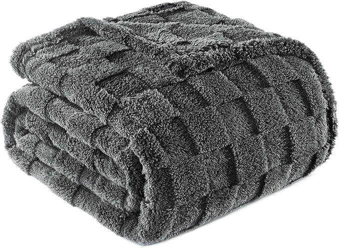 Exclusivo Mezcla Fleece Throw Blanket for Couch,Super Soft and Warm Lightweight Checkered Pattern... | Amazon (US)