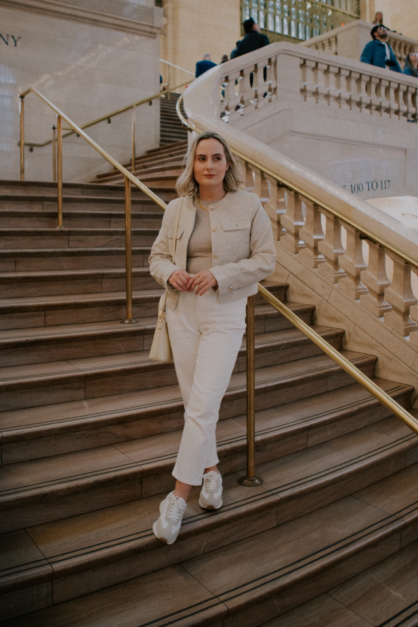 Spotted 🍎 NYC New York, New York looks, New York spring, spring style, petite style, petite looks, petite jeans, hm jacket, tweed jacket 

#LTKfindsunder50 #LTKtravel #LTKeurope