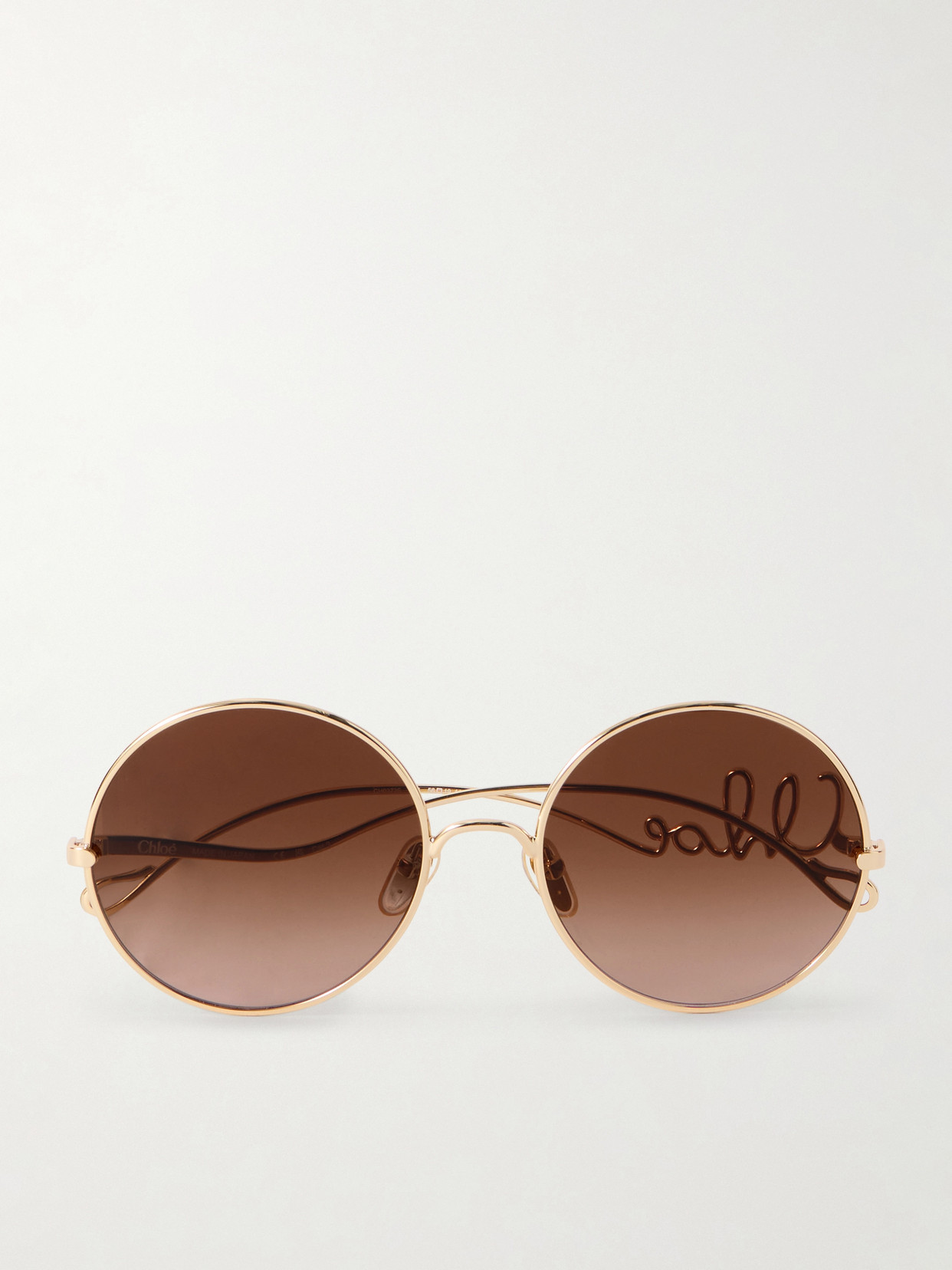 Chloé - Iconic Round-frame Gold-tone Sunglasses - One size | NET-A-PORTER (US)
