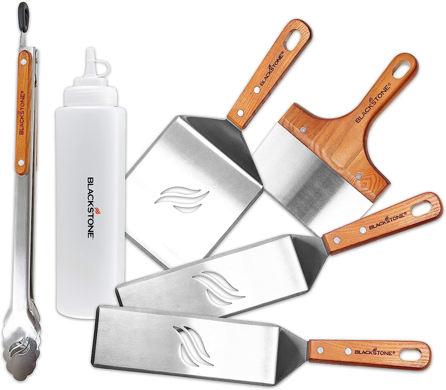 Blackstone Deluxe Spatula Griddle Kit (6-Piece) with Stainless Steel Tongs, Grill Hamburger Flipp... | Amazon (US)