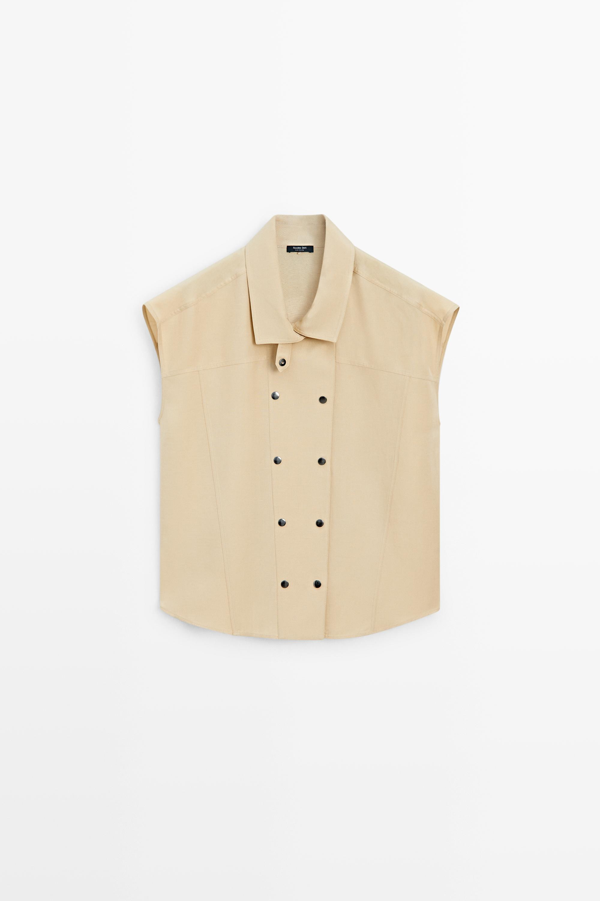Short sleeve shirt with snap buttons | Massimo Dutti US