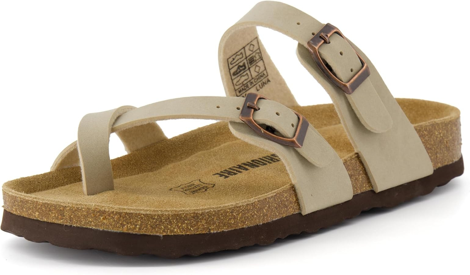 CUSHIONAIRE Women's Luna Cork Footbed Sandal With +Comfort | Amazon (US)