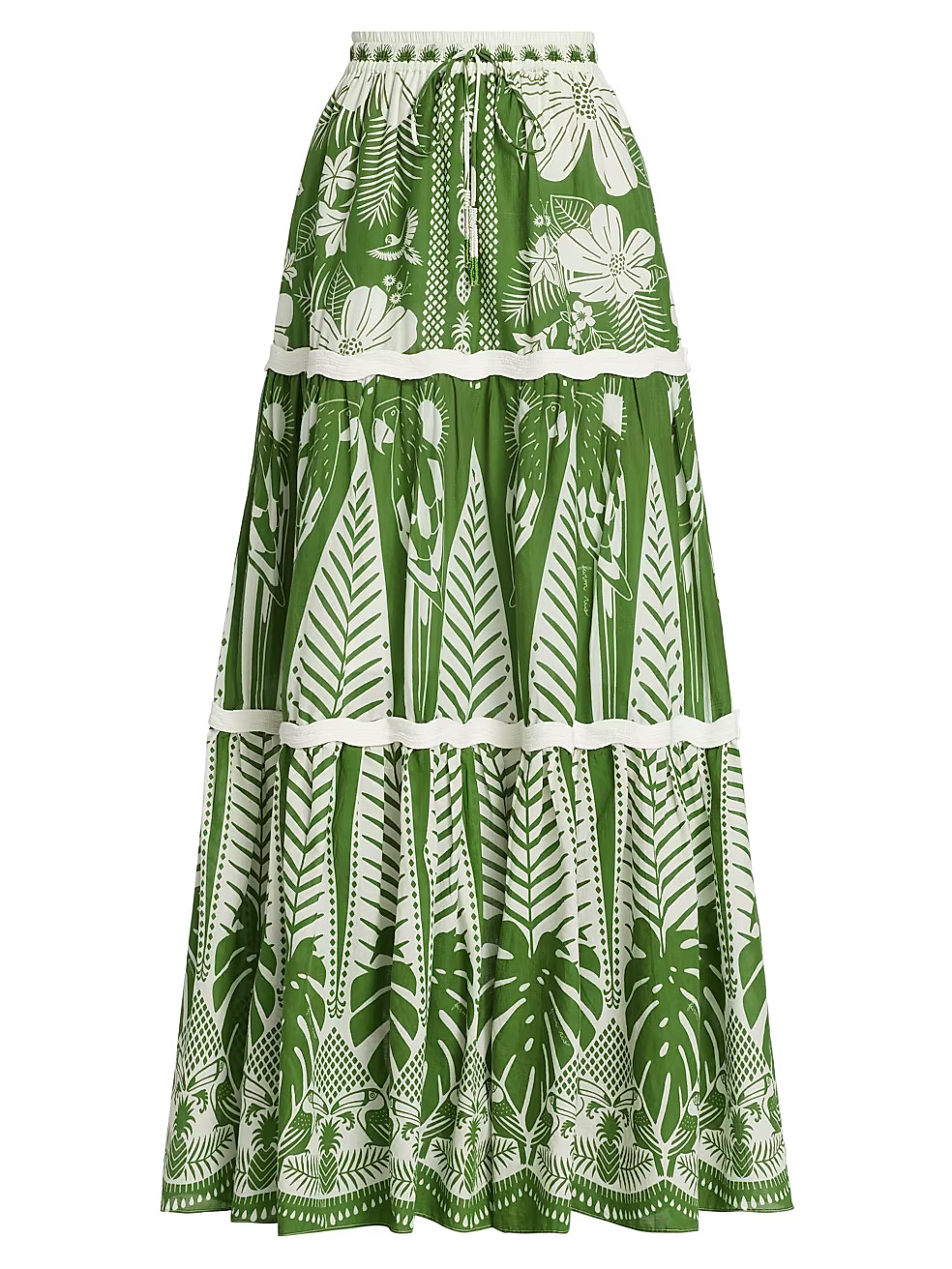 Macaw Elegance Tiered Maxi Skirt | Saks Fifth Avenue