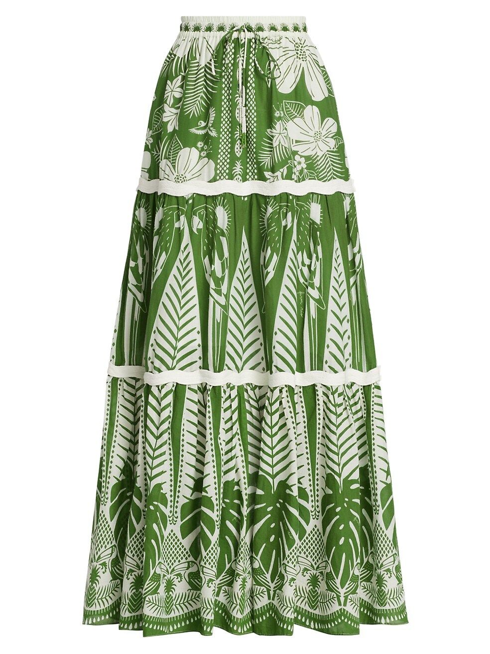 Macaw Elegance Tiered Maxi Skirt | Saks Fifth Avenue