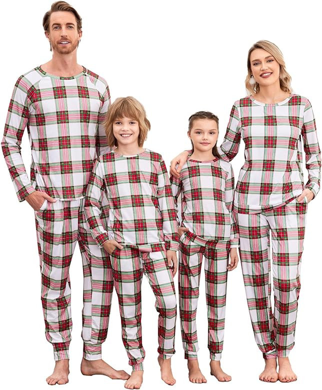 Ekouaer Matching Christmas Family Pajamas Sets Couples X-mas Holiday Pjs for Women Men | Amazon (US)