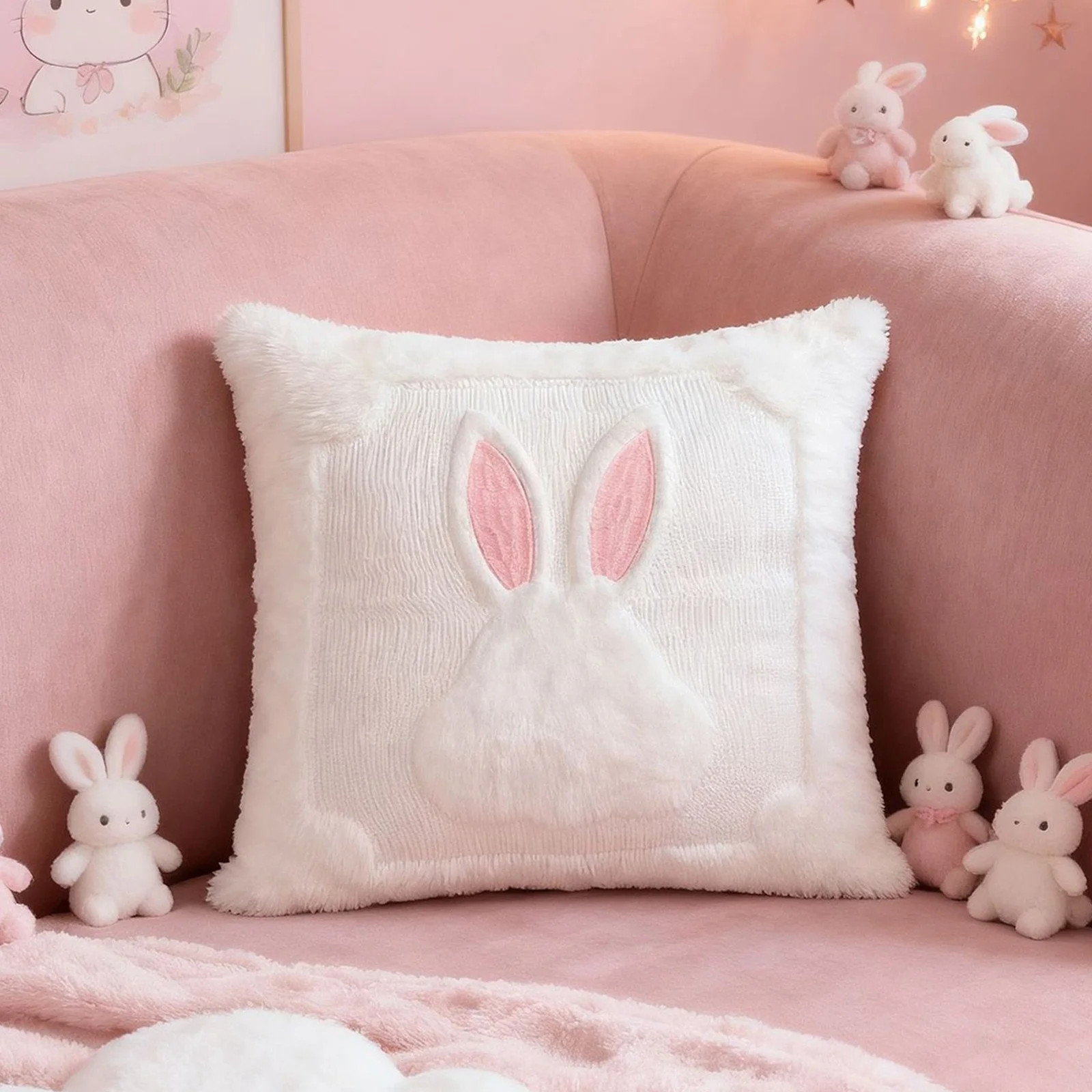 Orangide Easter Pillow with Rabbit Patterns 18x18 Inches Decorative Throw Pillow with Hidden Zipp... | Walmart (US)