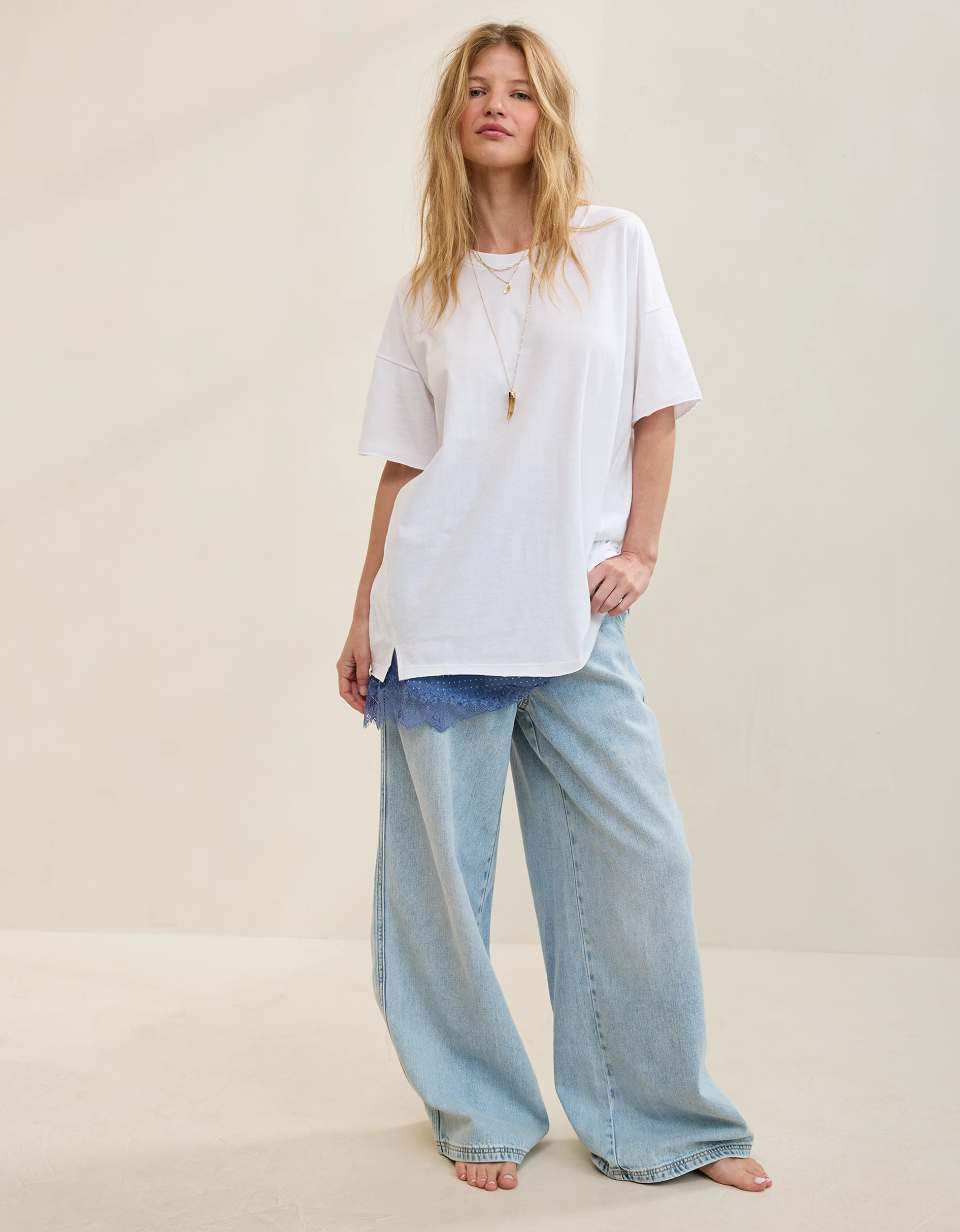 Aerie Oversized Crew Boyfriend T-Shirt | Aerie