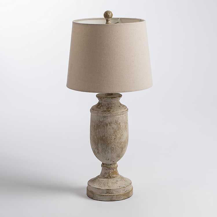 Distressed Ivory Urn Table Lamp | Kirkland's Home