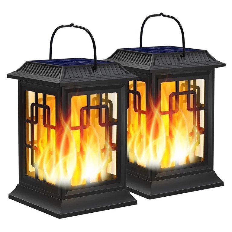 SZRSTH Solar Lanterns Outdoor, Waterproof Hanging Solar Lanterns, Garden Solar Powered Flame Ligh... | Walmart (US)