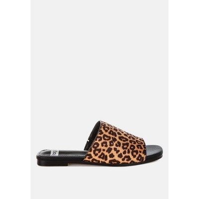 Rag & Co Womens Panthera Leopard Print Slider Flats 9.5 | Target