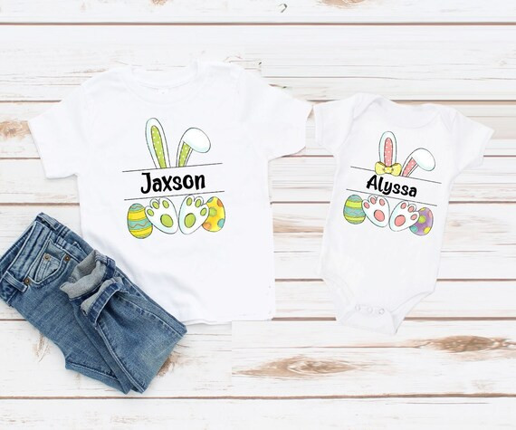 Easter Bunny Ears Kids Personalized Shirts Easter Bunny | Etsy | Etsy (US)