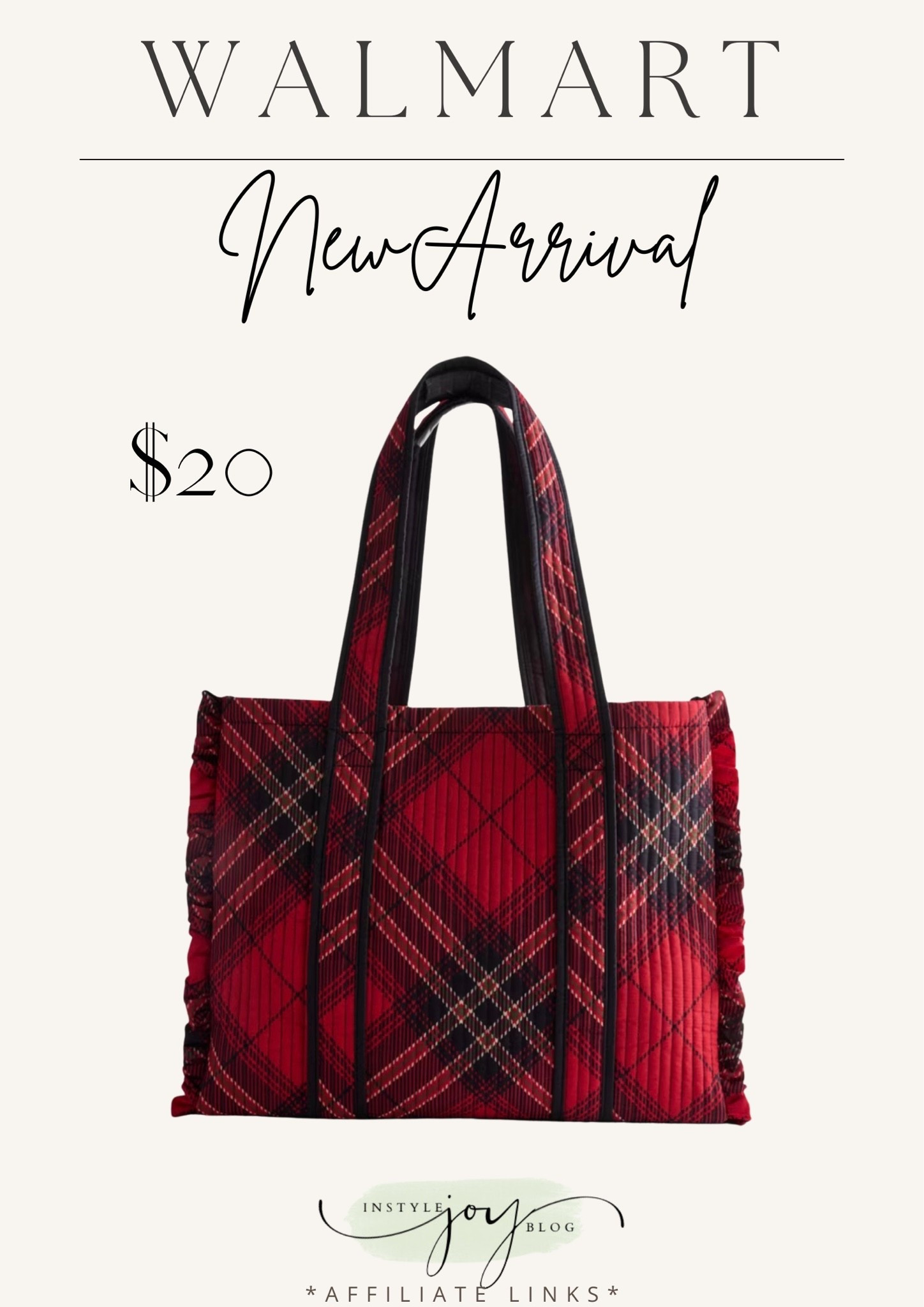 Walmart ✨ No Boundaries Quilted Tote Bag, Women's, Red Plaid

#LTKTravel #LTKWorkwear #LTKSeasonal