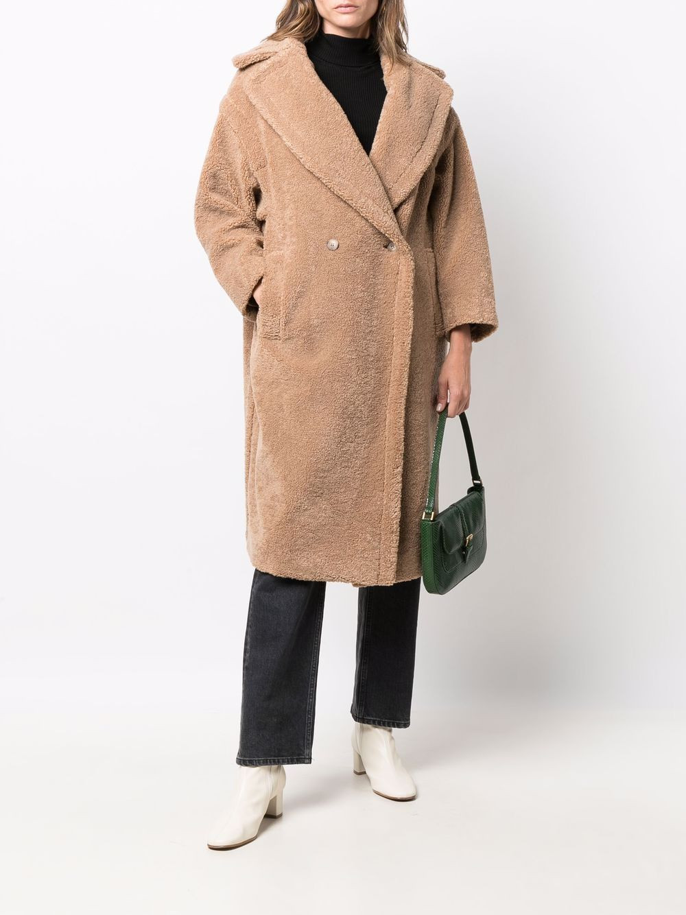 Tuia double-breasted teddy coat | Farfetch (US)