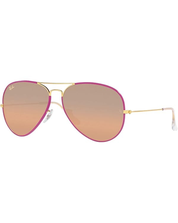 Ray-Ban RB3025jm Classic Full Color Metal Aviator Sunglasses | Amazon (US)