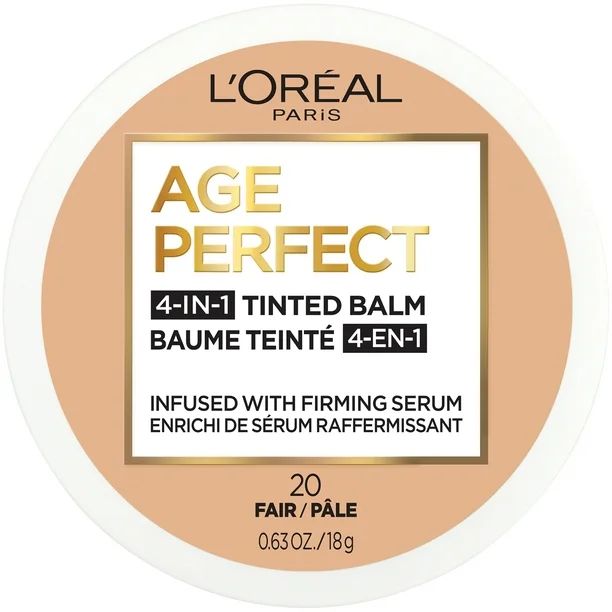 L'Oreal Paris Age Perfect 4-in-1 Tinted Face Balm Foundation, Fair 20, 0.609 fl. oz. - Walmart.co... | Walmart (US)